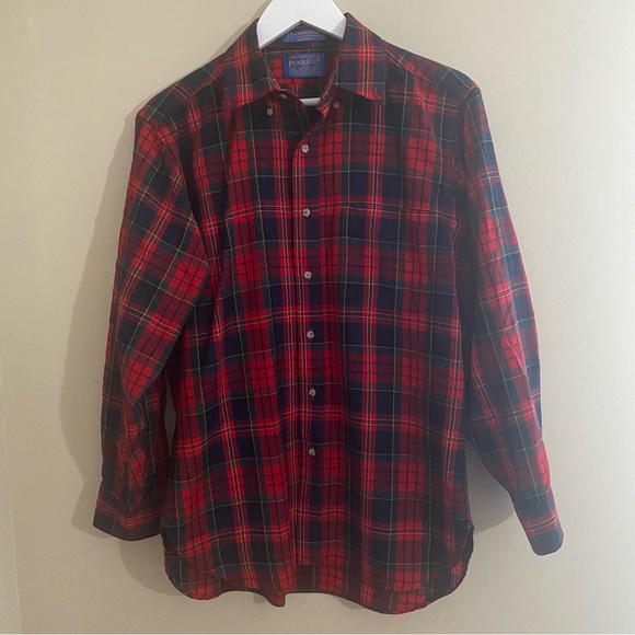 Pendleton Sir Pendleton Wool Button Up in Macpherson Red Tartan - Picture 2 of 7